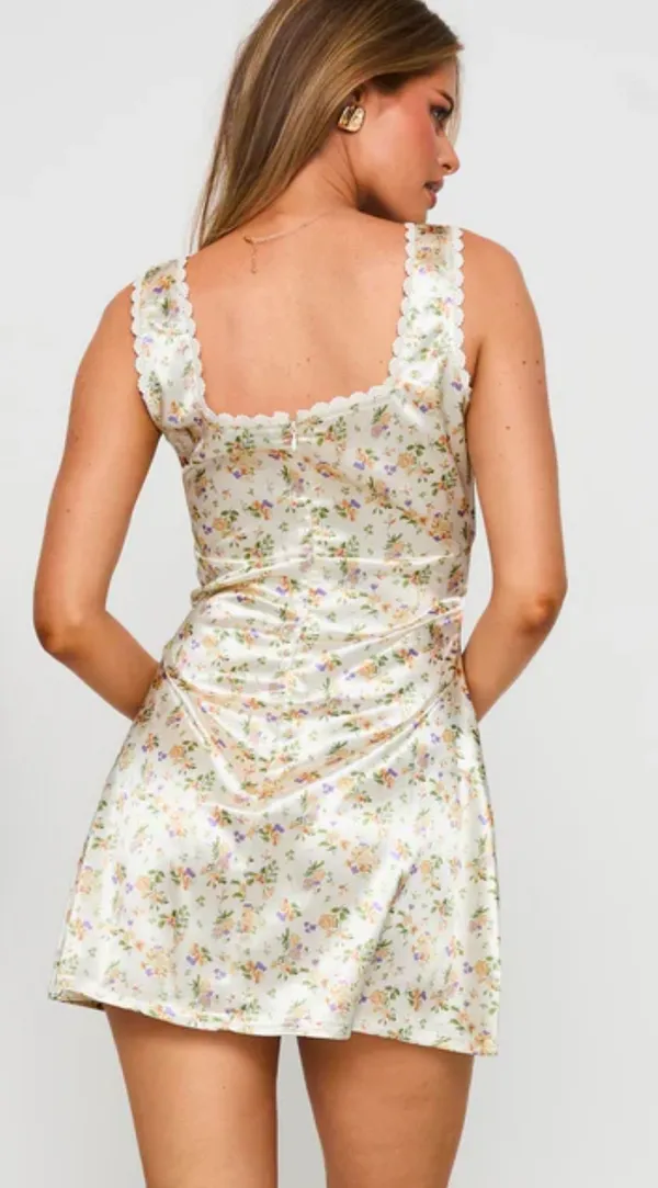 Princess Polly White Mini Dress Floral - Image 2