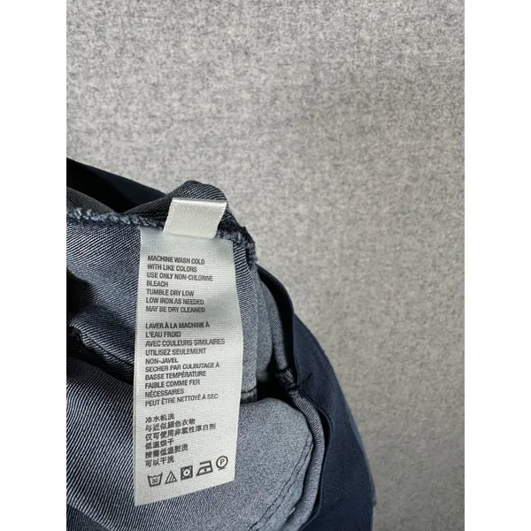 Free‎ People Jeans 27 Womens Blue Pull On Flare Stretch Denim Rough Hem Hippie - Image 4