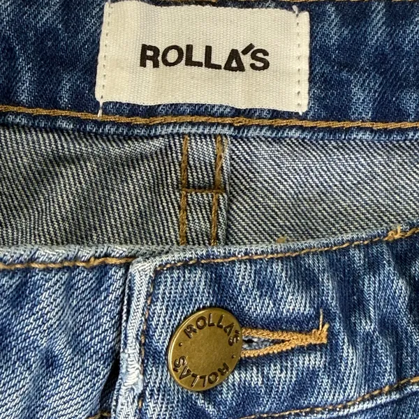 Rollas Dusters High Rise Distressed Jeans Lilyworn Blue Denim 12594B Size 31 NEW - Image 5