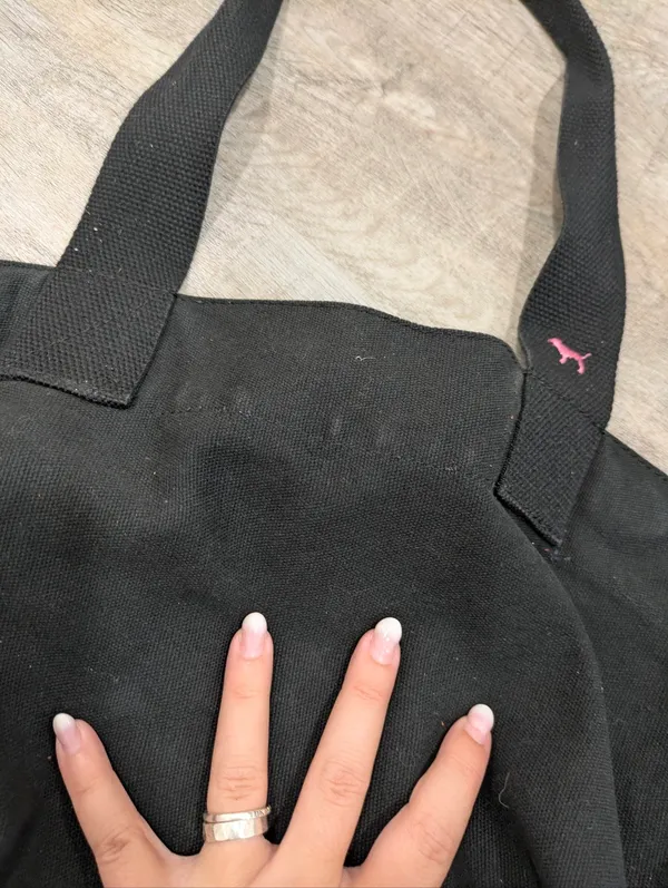 Vintage Victoria's Secret PINK Black Tote Bag - Image 9