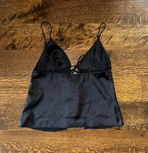 Zara Viral Satin Effect Top With Bow - Image 5