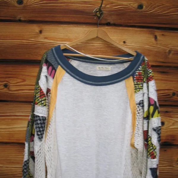 NWT Free People We the Free Serengeti Mixed Media Top - Image 6
