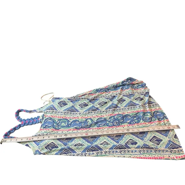 Lilly Pulitzer Braided Halter Dress Pink Blue Geometric Print Shift Dress XXS - Image 8