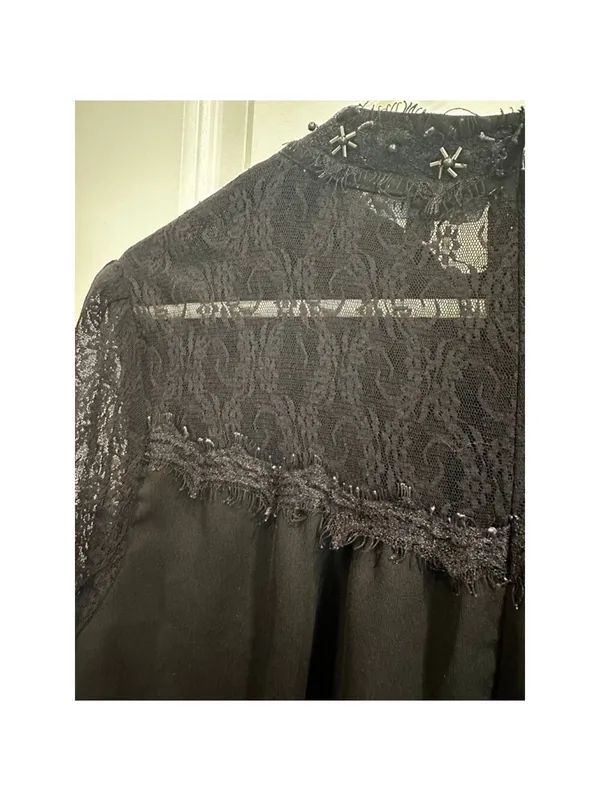 Panitti Black Lace Blouse XL - Image 7