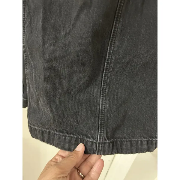 American Eagle Super High Rise Ultra Wide Leg Jeans Womens 4 Black Baggy Faded - Image 9