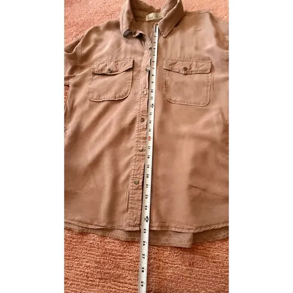 Be cool S/M 100% Tencel Utility Shirt Jacket Snap Buttons - Image 6