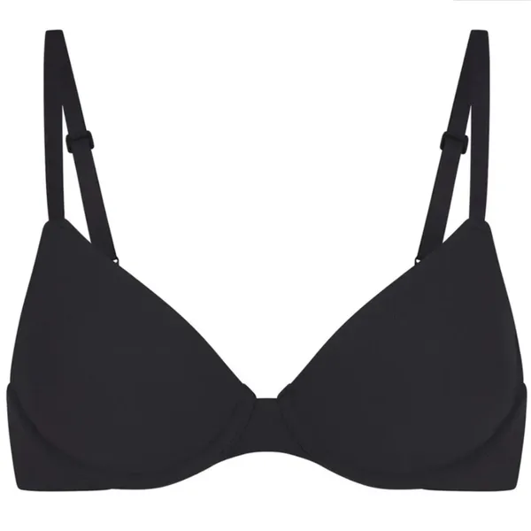 NWT SKIMS Fits Everybody Demi T-Shirt Bra BR-UWR-‎ 2294 ONYX size 38DD - Image 2