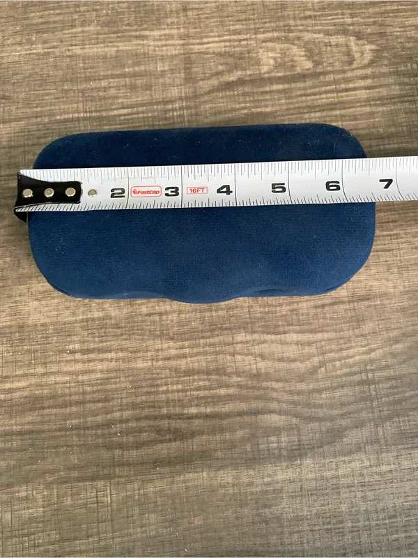 Gucci Hard Shell Velvet Eyeglass Case Blue & Orange Clamshell - Image 4