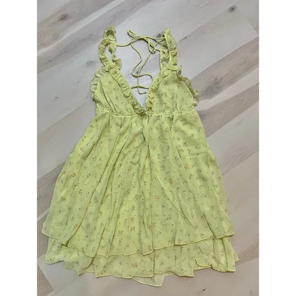 Anthropologie Rumored NWT Women Large Floral Secret Garden Mini Dress Coquette - Image 4