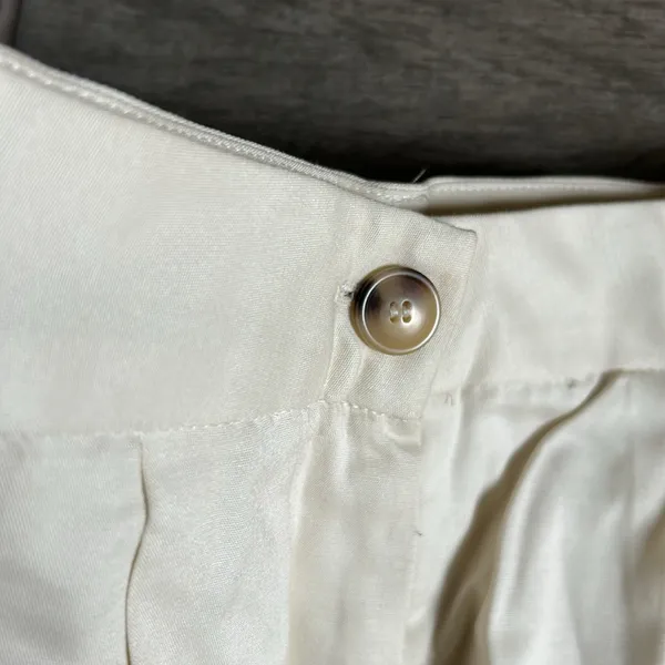 Cream pleated trousers - Image 4