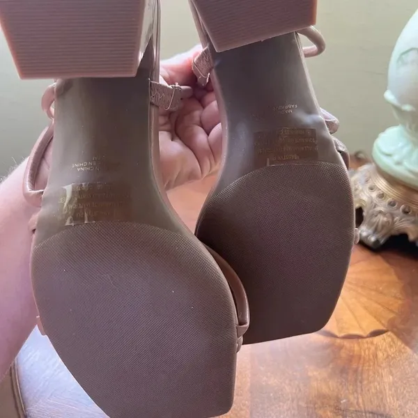 Abound Austyn Tubular Strappy Block Heeled Sandal Tan Mocha Size 10 NEW - Image 9