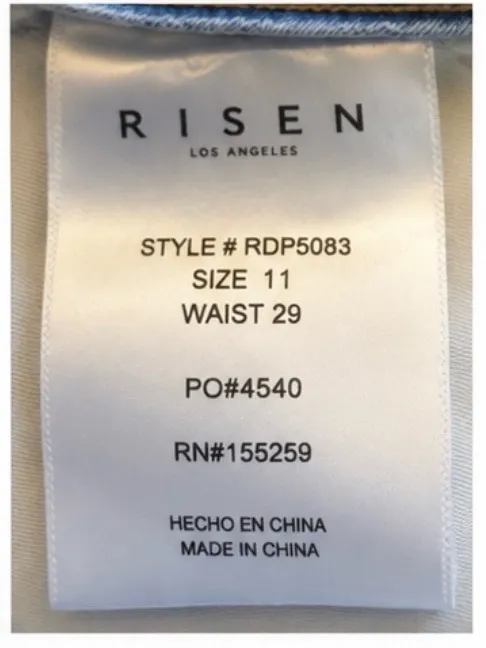 Risen Jeans Size 11 Light Wash High Rise Cropped Wide Leg Jeans - Image 7