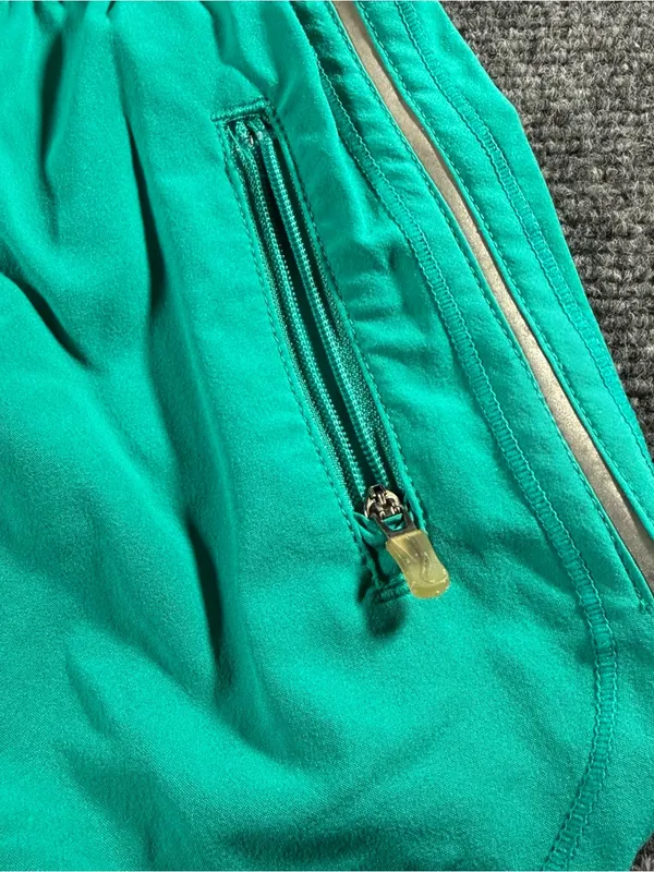 Saucony Women's Athletic Running Shorts Turquoise Size Small “Faster Than You” - Image 5