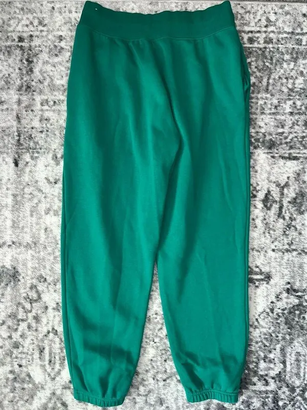 Nike Women's Phoenix Fleece Oversized Pant in Malachite/Sail - Image 3