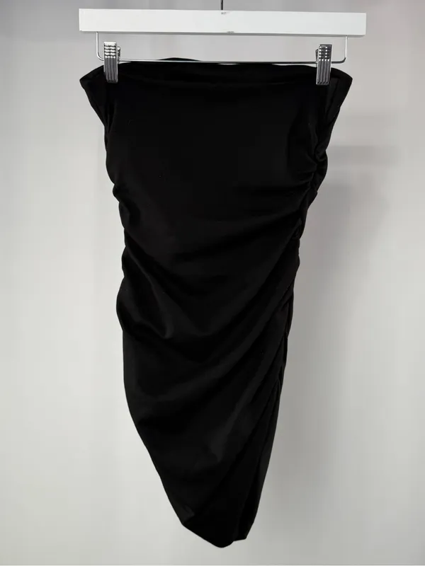 Reformation Prunella Knit Strapless Ruched Mini Dress‎ in Black Size XS - Image 6