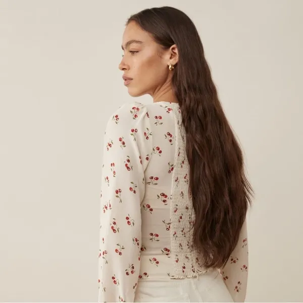 Reformation Chase Cherry Top - Image 6