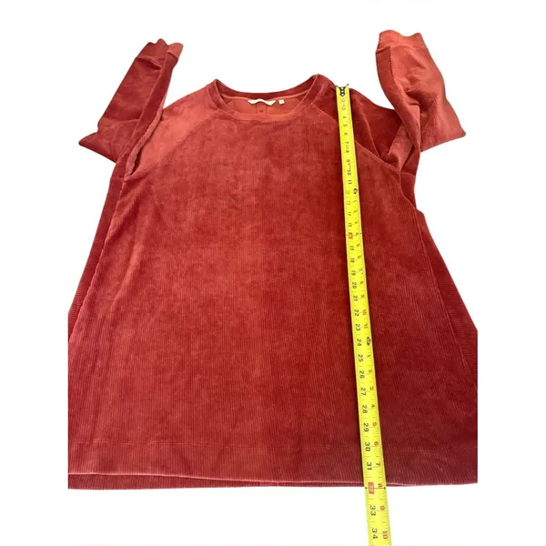 Soft Surroundings Caroline Corduroy Rust Orange Long Sleeve Top Womens Size 1X - Image 7
