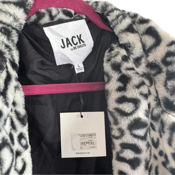 Jack by BB Dakota Top Cat Faux Fur Animal Leopard Coat - Image 6