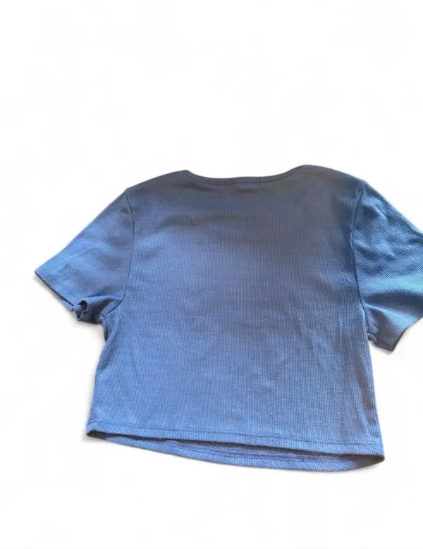 Dump Him Crop Top Blue - Image 3
