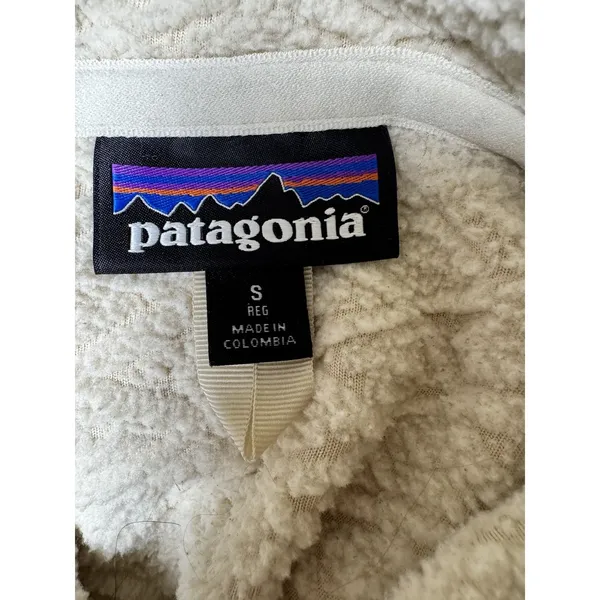 Patagonia‎ Diamond Capra Hooded Sweatshirt Cream Women's Size Small - Image 9