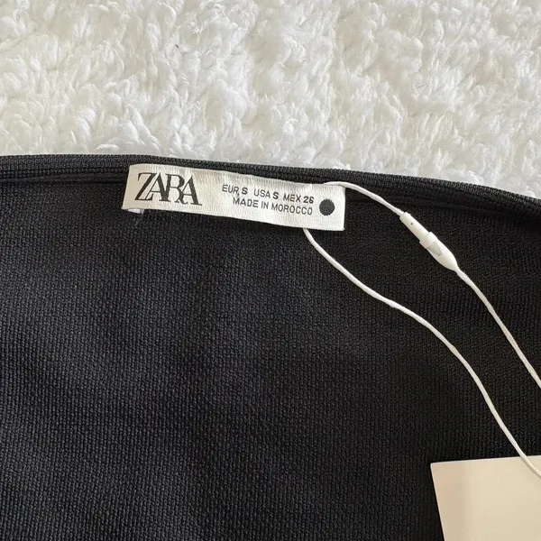 NWT Zara Mid Ribbed‎ Black Tank Size Small NEW With Tags - Image 3