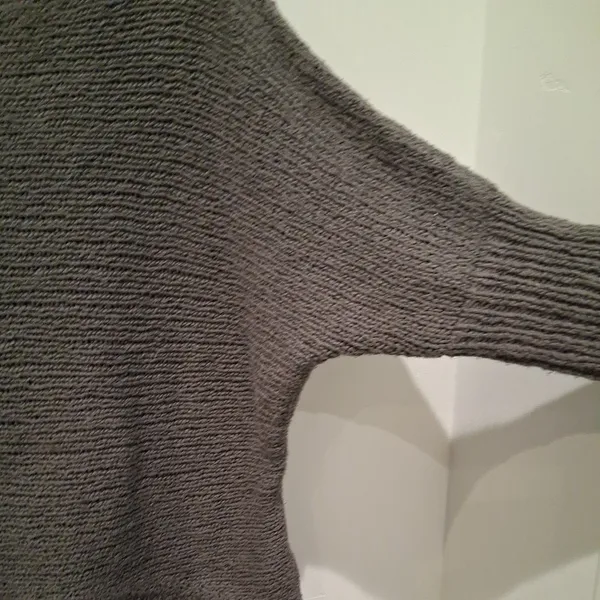 Eileen Fisher Knit Sweater Gray Pullover Chunky 100% Organic Cotton women size S - Image 3