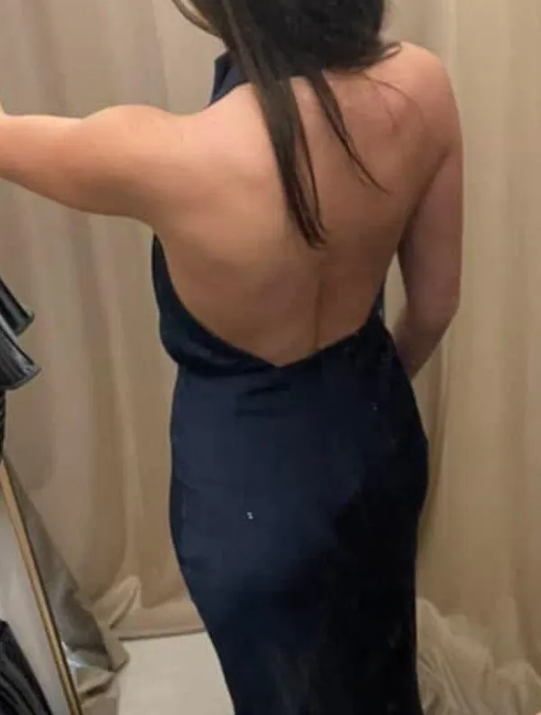blue halter neck midi dress Size XS - Image 2