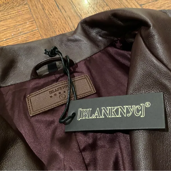[BLANKNYC] Faux Leather Oversized Blazer - Image 5
