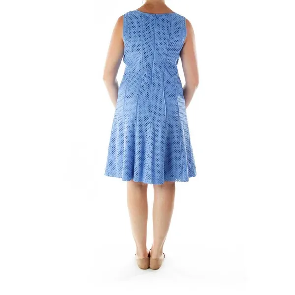 ✨Ann Taylor Blue Lines Holes Day Sz 6 Dress✨ - Image 5