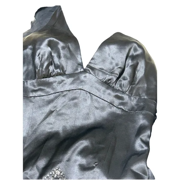 BCBG MaxAzria BCBG Paris Black Silk Halter Gown Sz 6 NWT Prom Wedding Gala Sexy - Image 11