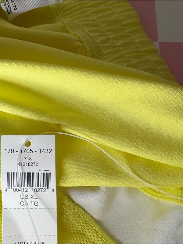 Offline aerie yellow white shorts gym casual workout plus size XL summer beach - Image 6