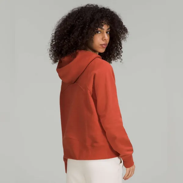 LULULEMON Loungeful Hoodie Sweatshirt Pullover Fleece in Red Rock Size 6 - Image 3