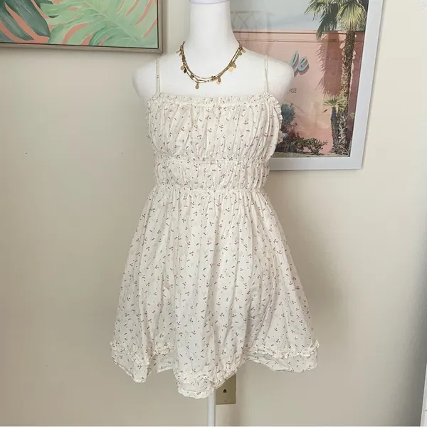 Free People Gabby Cherry Print Mini Dress Size XS - Image 7