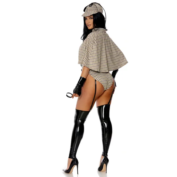 NEW Forplay Check the Receipts Sherlock Holmes Sexy Costume Size Medium Large - Image 2