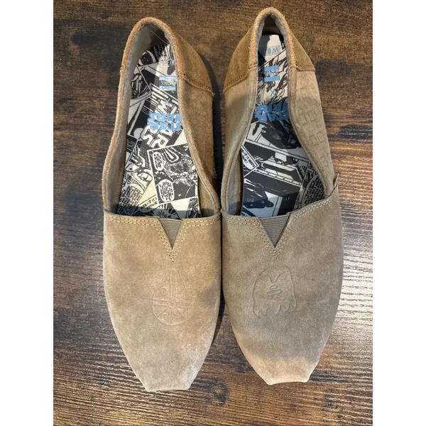 TOMS STAR WARS Nubuck Chewbacca Embossed Men's or Women's Classics 8.5 Ortholite - Image 3