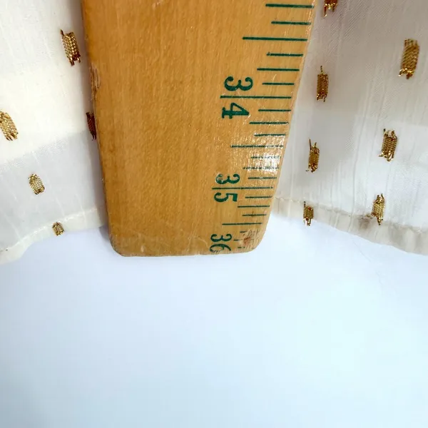 Old Navy Mini Dress Women Large Off-White Gold Metallic Holiday Bridal Boho Chic - Image 11