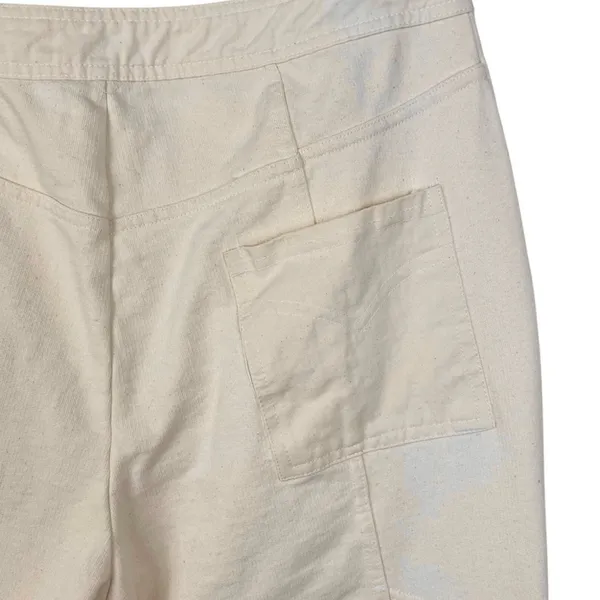 Zara Cream Moto Utility Pants L - Image 7