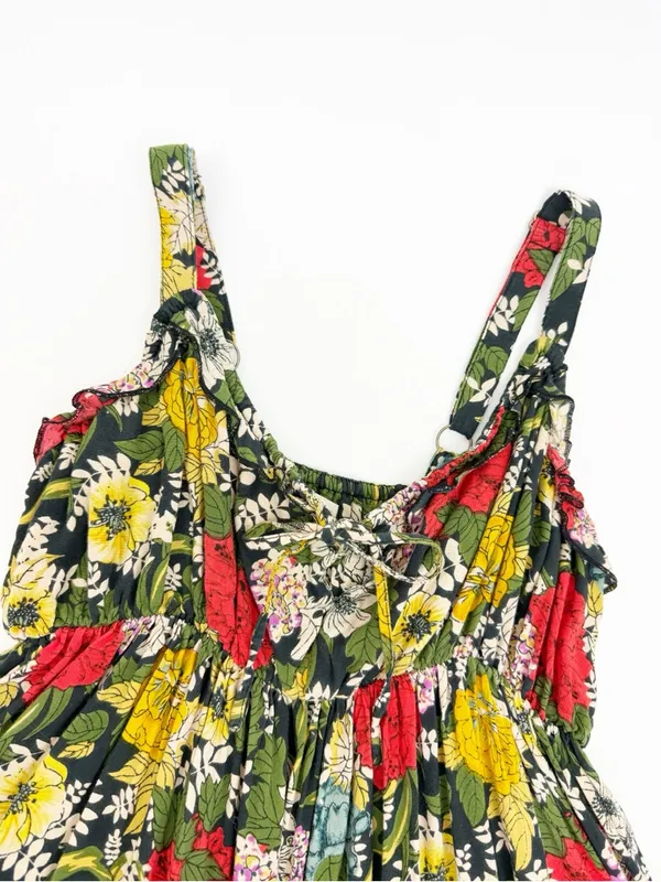 Natural Life Elizabeth Maxi Dress Black Red Poppy Floral Bohemian Hippie Boho - Image 7