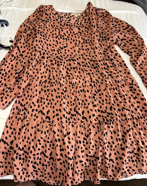 Long Sleeve Dress Pink - Image 2