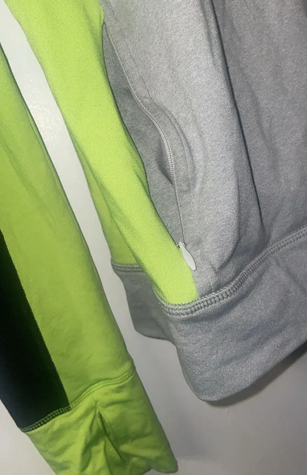 Victoria's Secret PINK Ultimate Funnel Neck Gray Neon Pullover - Image 5