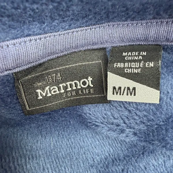 Marmot Women's Blue Crossover Cowl Neck Fleece Pullover Hoodie Sweatshirt Size M - Image 12