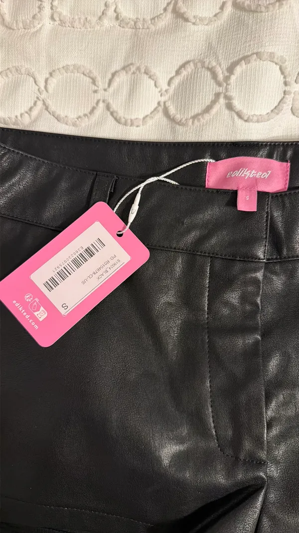 Edikted Leather Micro Shorts - Image 5