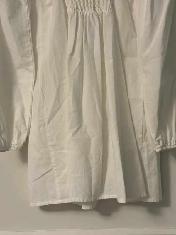 Free People Forget Me Not white puff sleeve mini dress size XS boho clean girl - Image 8