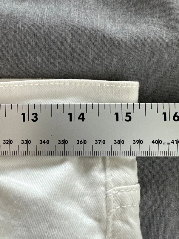 7 For All Mankind Sz 27 White Denim Low-Rise Skinny Jeans Y2K Rhinestone Pockets - Image 8