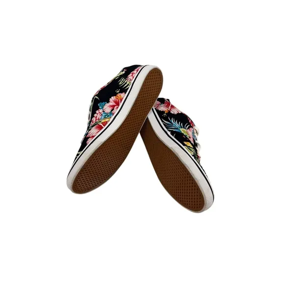 Vans Shoes Authentic 'Hawaiian Floral' Black Canvas Sneakers Size Women's 7.5 - Image 3