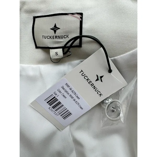 NWD Tuckernuck Cream Wool Warner Blazer Two Button Women’s Size Small - Image 12
