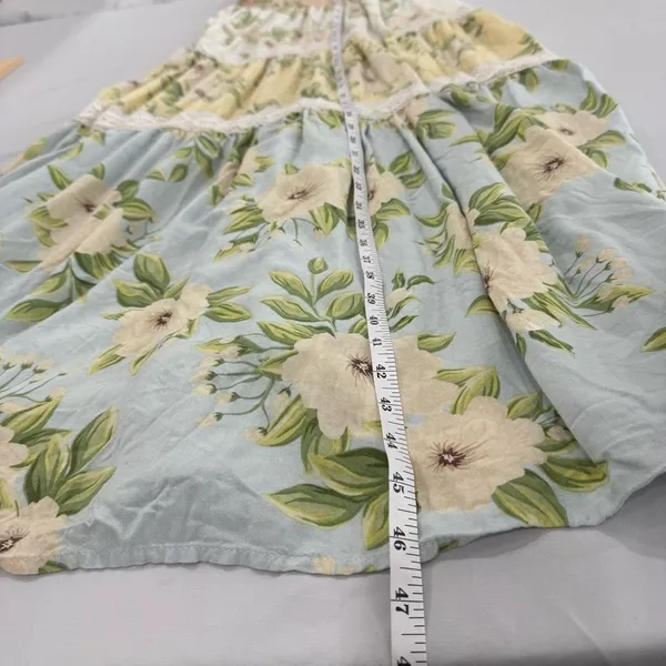 Kiwi + Punch Miami Floral Smocked Tiered Strapless Maxi Dress‎ L - Image 8