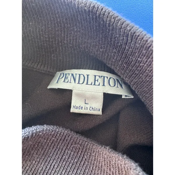 Pendleton Mock Neck Long Sleeve Sweater‎ Size L Silk Minimalist Luxury - Image 3