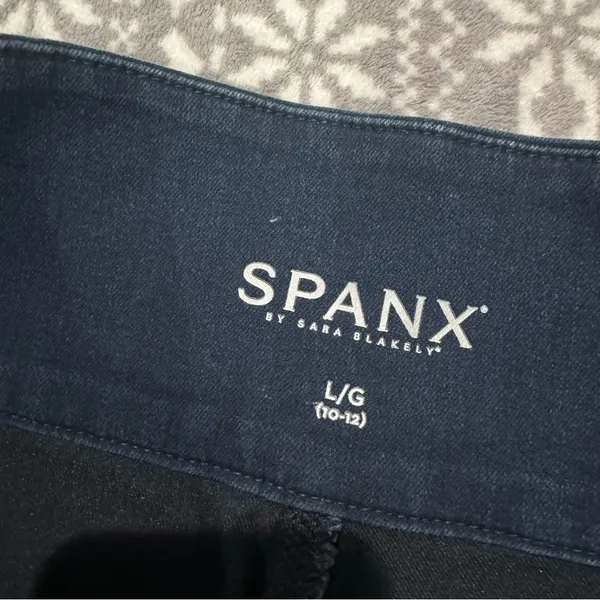 Spanx High Rise Side Zip Alexia‎ StretchSkinny Jeans Indigo Large Minimalist - Image 7