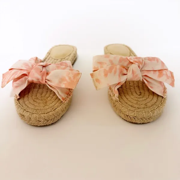Nine West | Espadrille Flat Sandal w Pink Tie-Dye Bow size 8M - Image 5